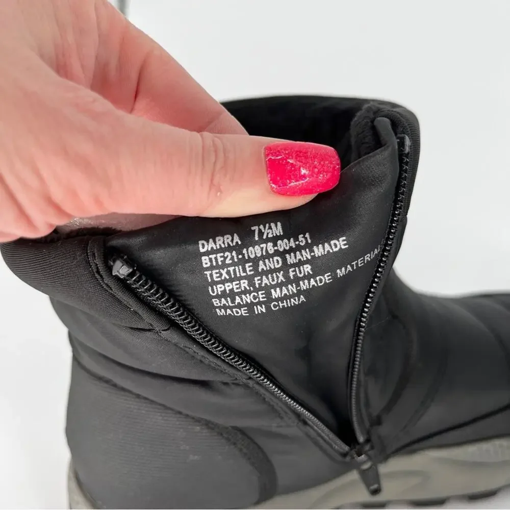 Baretraps Darra Cold Weather Boots Black Waterproof Faux Fur - Size 7.5